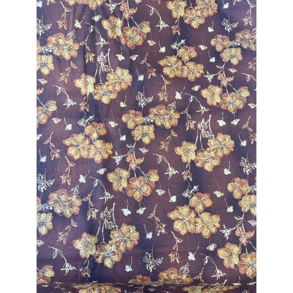 Cheri L. Strole Water Tex Floral Fabric By The Yard Brown Orange Rust Cotton BTY - Picture 3 of 6